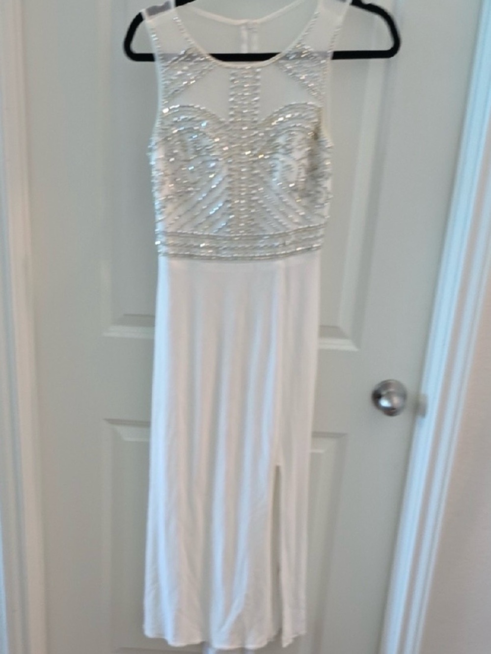 Morgan & Co. White Halter Gown for Prom